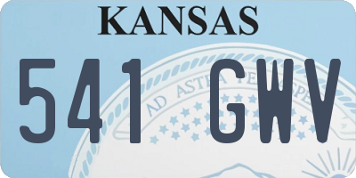 KS license plate 541GWV