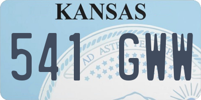 KS license plate 541GWW
