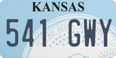 KS license plate 541GWY