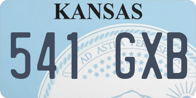 KS license plate 541GXB