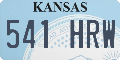 KS license plate 541HRW