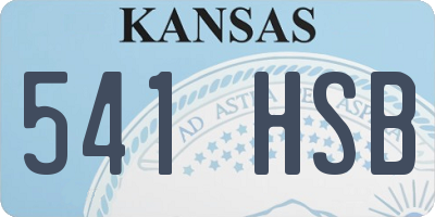 KS license plate 541HSB