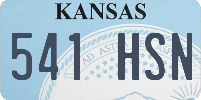 KS license plate 541HSN