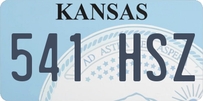 KS license plate 541HSZ