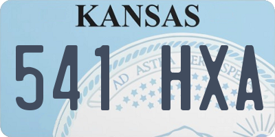 KS license plate 541HXA