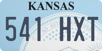 KS license plate 541HXT