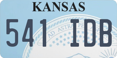 KS license plate 541IDB