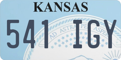 KS license plate 541IGY