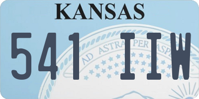 KS license plate 541IIW