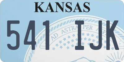 KS license plate 541IJK