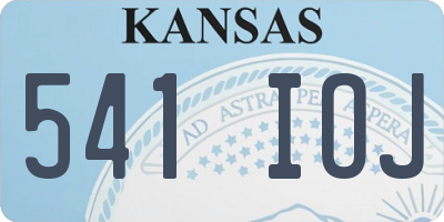 KS license plate 541IOJ