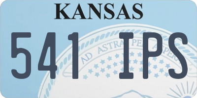 KS license plate 541IPS