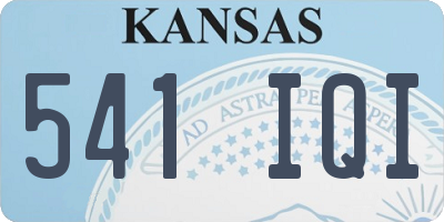 KS license plate 541IQI