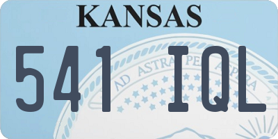 KS license plate 541IQL