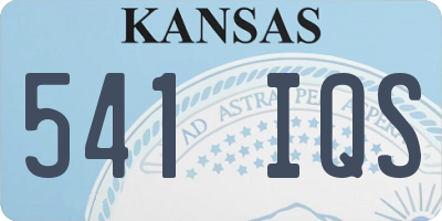 KS license plate 541IQS