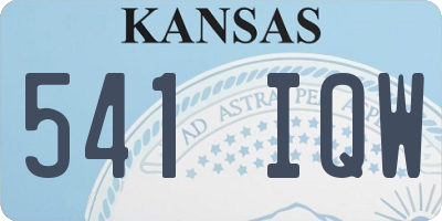 KS license plate 541IQW