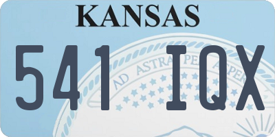 KS license plate 541IQX