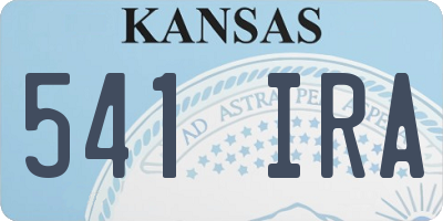 KS license plate 541IRA