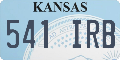 KS license plate 541IRB