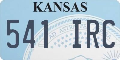 KS license plate 541IRC