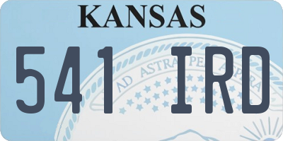 KS license plate 541IRD