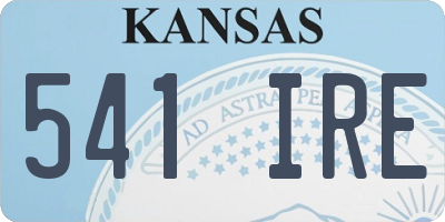 KS license plate 541IRE