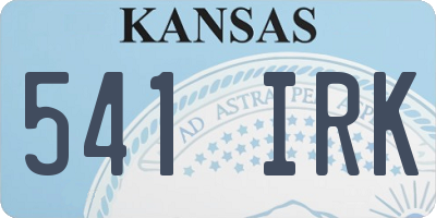 KS license plate 541IRK