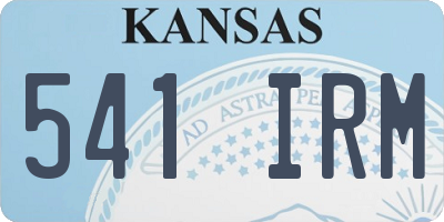 KS license plate 541IRM