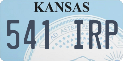 KS license plate 541IRP