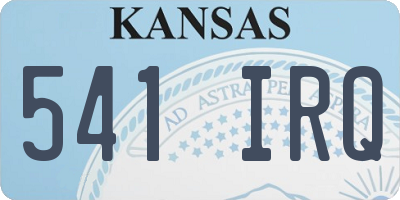 KS license plate 541IRQ