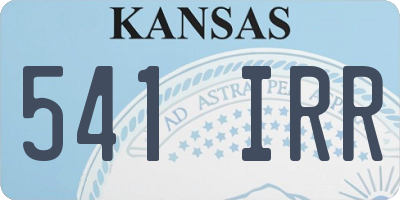 KS license plate 541IRR