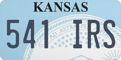 KS license plate 541IRS
