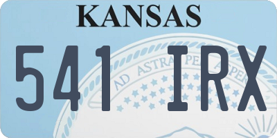 KS license plate 541IRX
