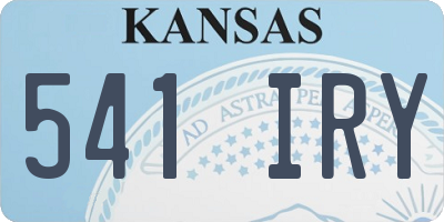 KS license plate 541IRY