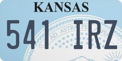 KS license plate 541IRZ