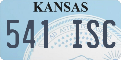 KS license plate 541ISC
