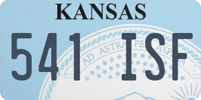 KS license plate 541ISF