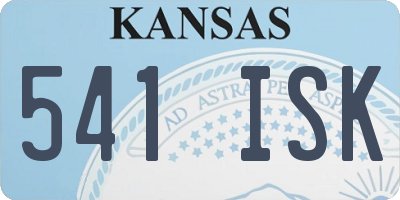 KS license plate 541ISK