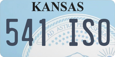 KS license plate 541ISO