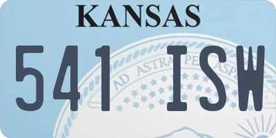 KS license plate 541ISW