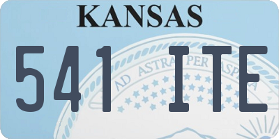 KS license plate 541ITE