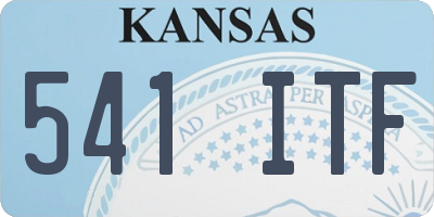 KS license plate 541ITF