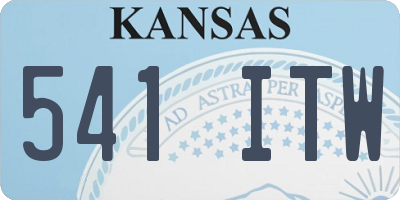 KS license plate 541ITW