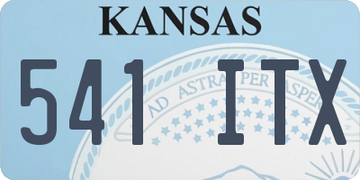 KS license plate 541ITX