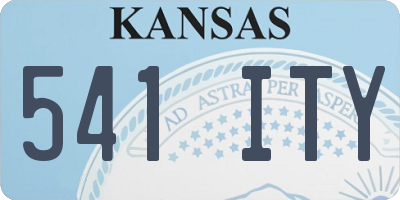 KS license plate 541ITY