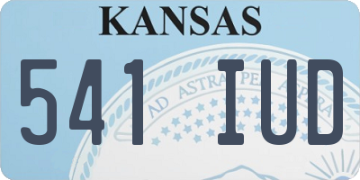 KS license plate 541IUD