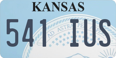 KS license plate 541IUS