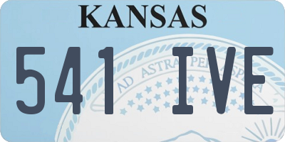 KS license plate 541IVE