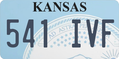 KS license plate 541IVF