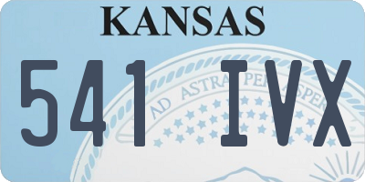 KS license plate 541IVX